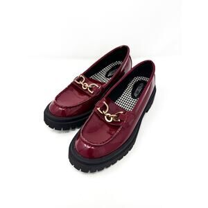 Seychelles Burgundy Red Patent Leather Loafers